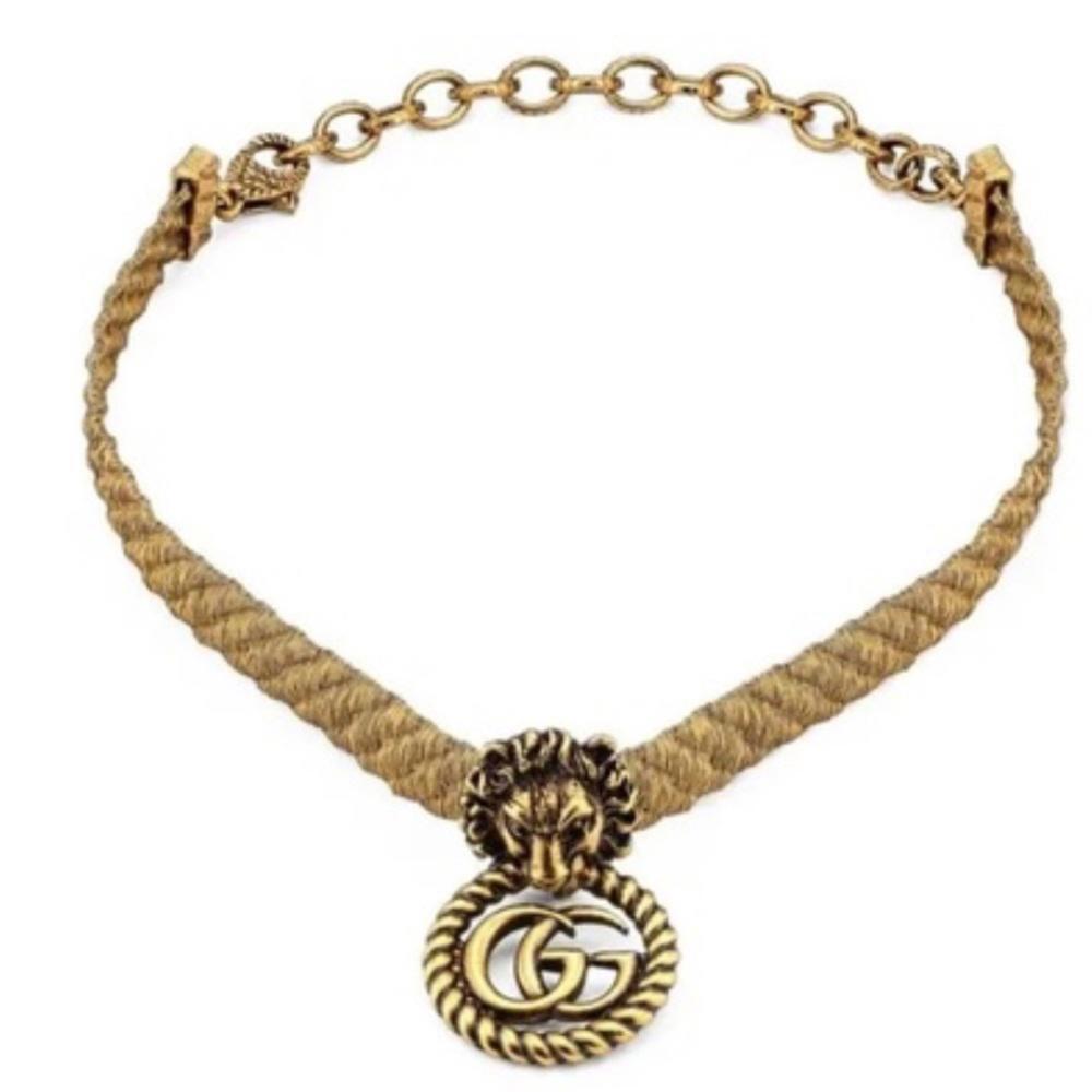 Gucci Marmont lion head necklace
